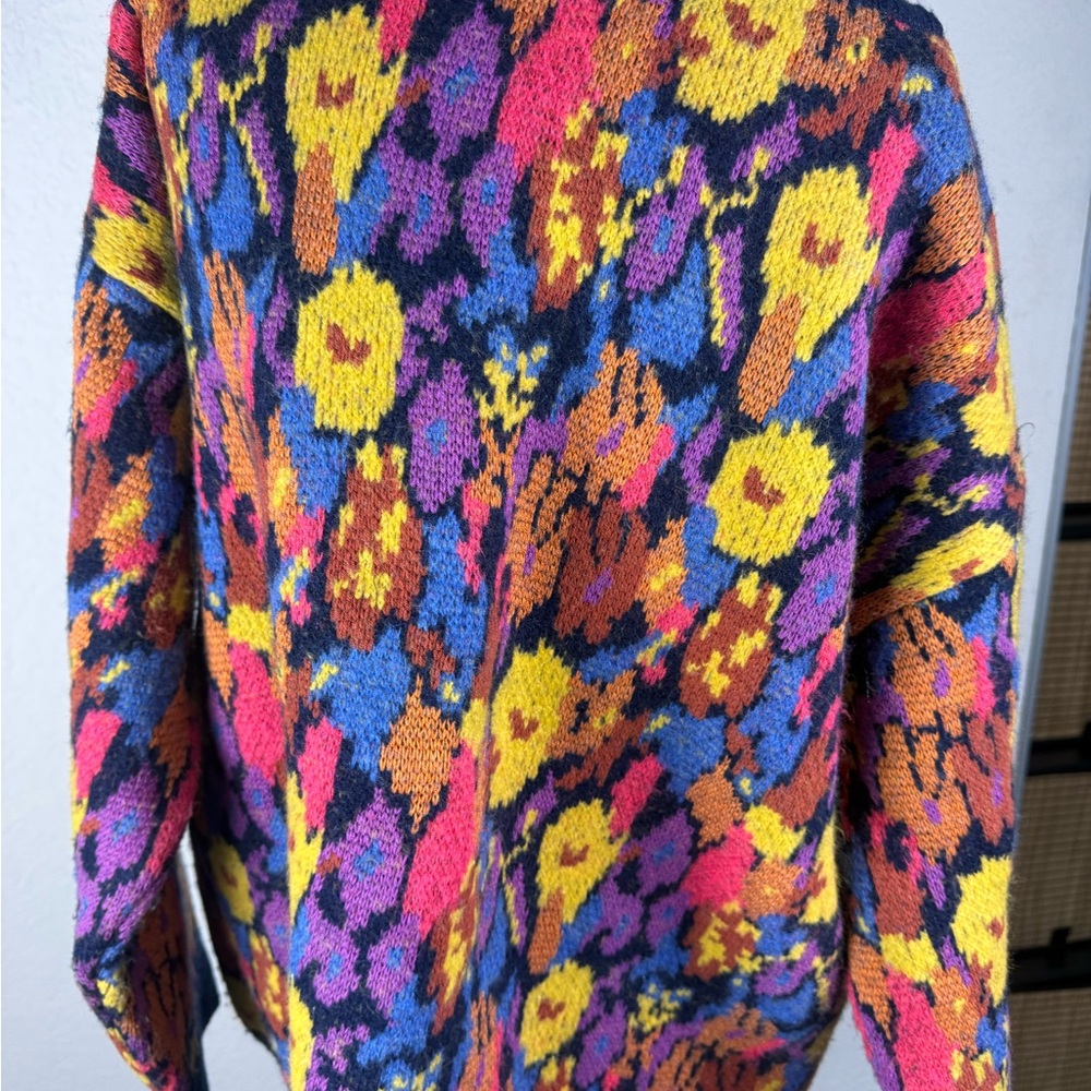 Zara Multicolor Knit Sweater contemporary oversized perfect
